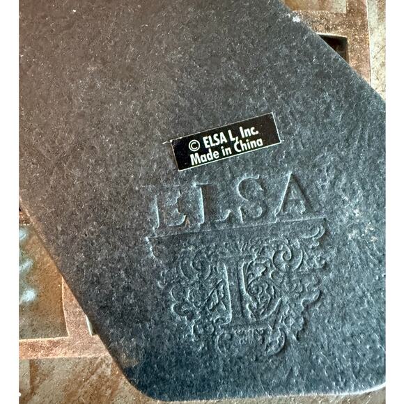 Elsa L Vintage Gold & Silver Tone Frame 5"x7" Hearts & Daisies 9.5"x7.5" - Picture 5 of 7